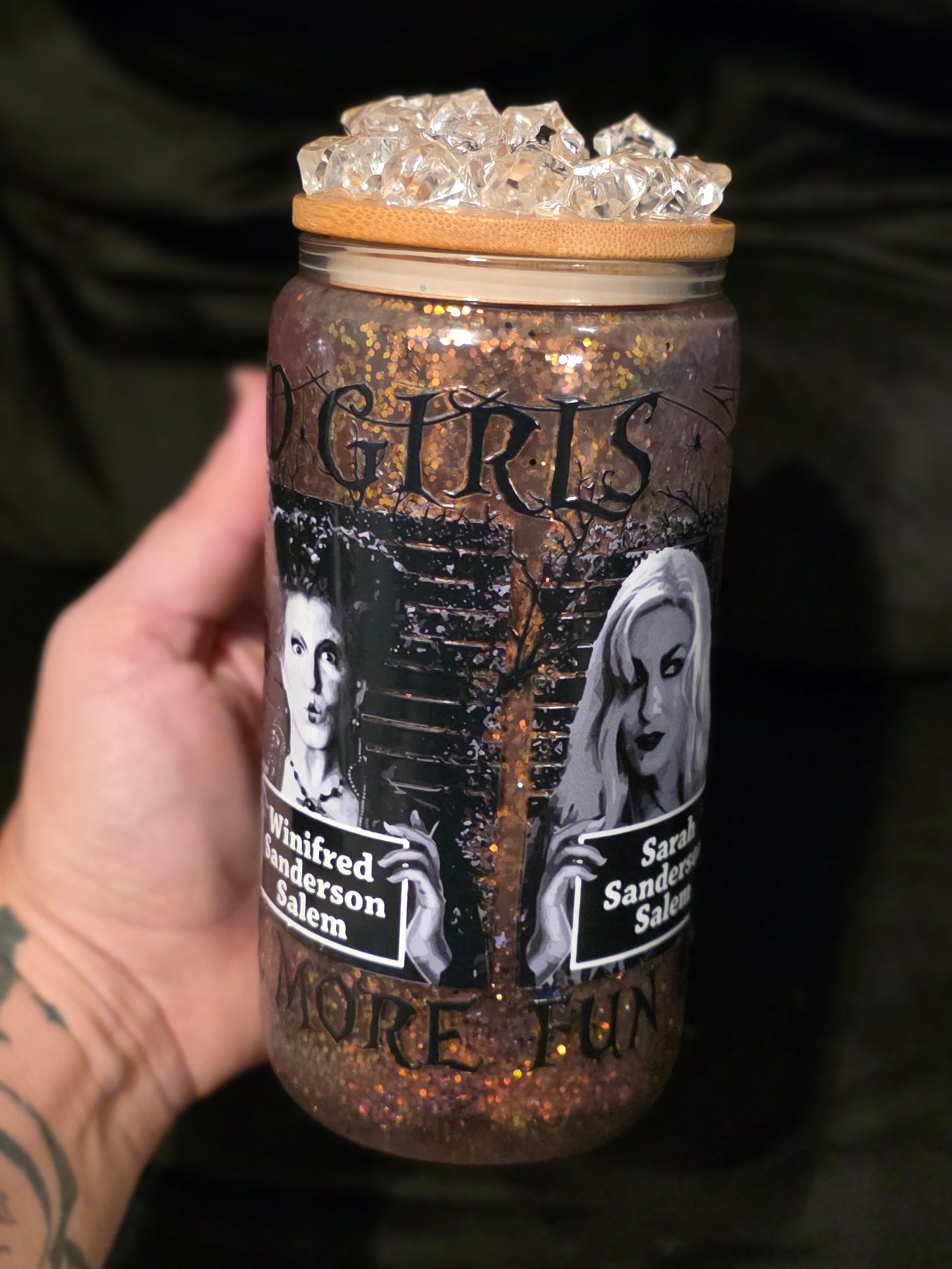 Sandersons Bad Girls More Fun 16oz Glass Tumbler