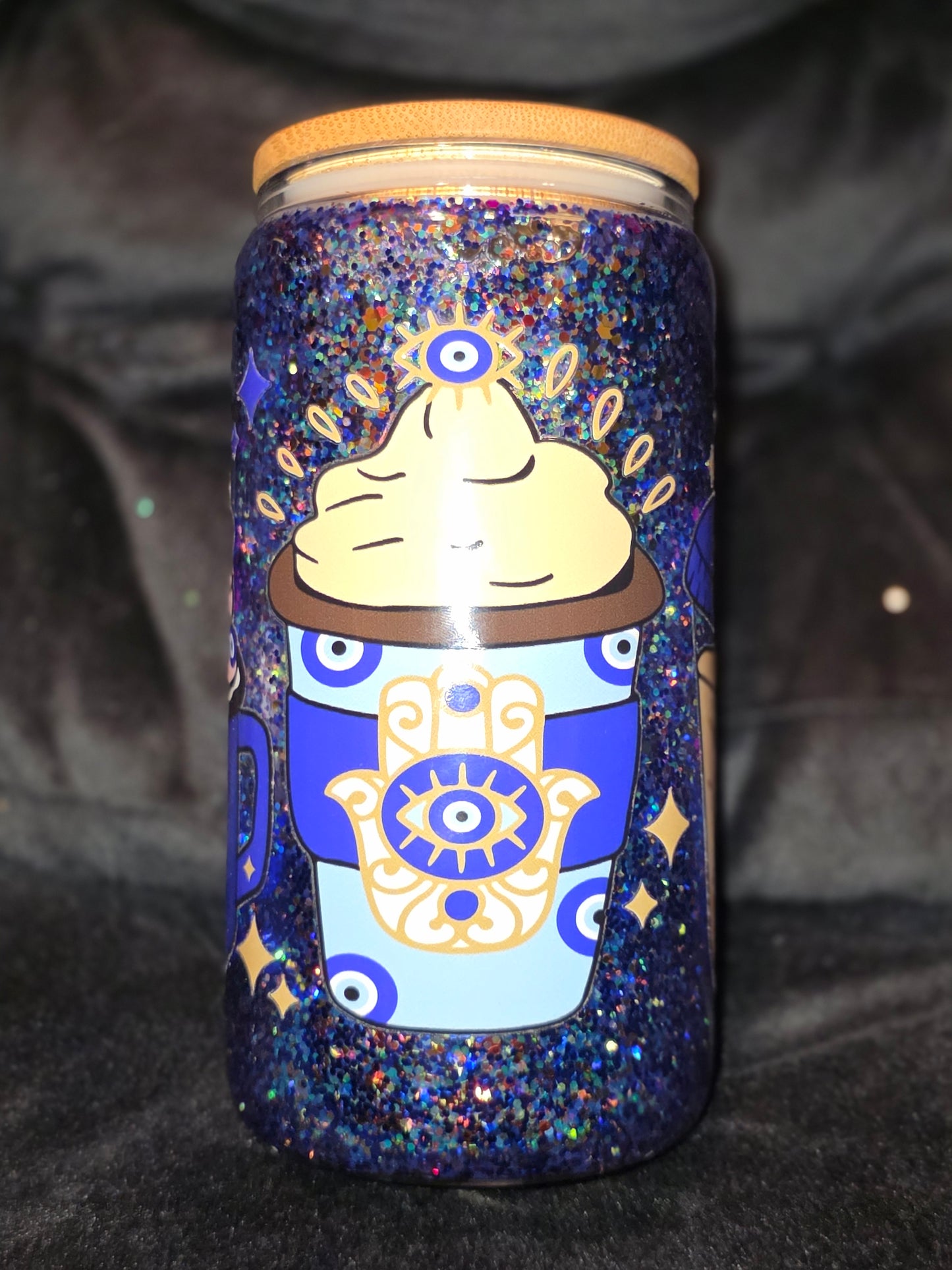 Good Vibes Eye 16oz Glass Tumbler