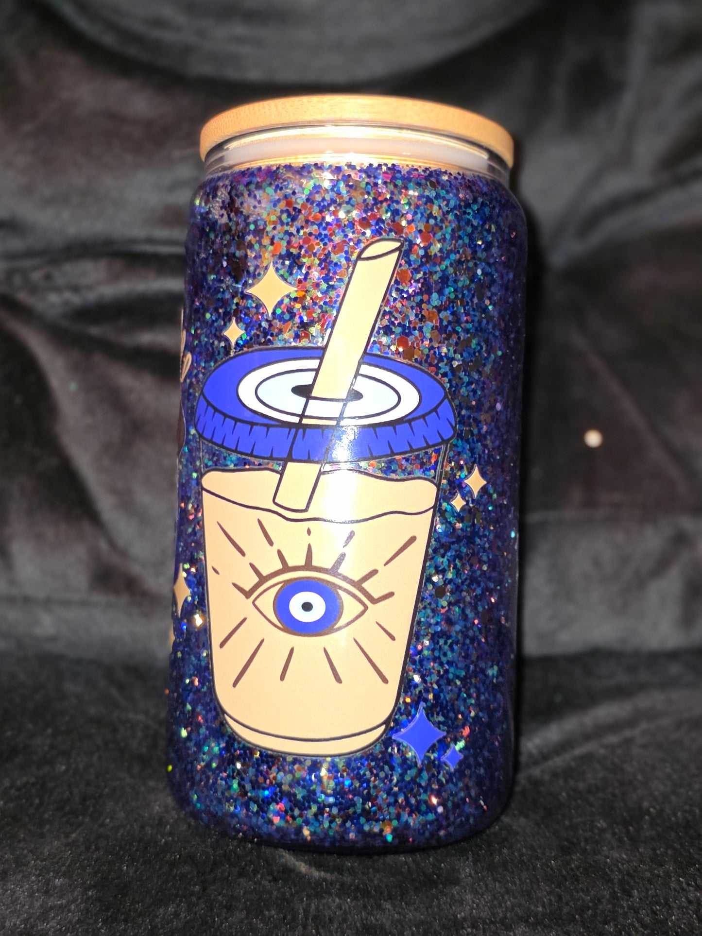 Good Vibes Eye 16oz Glass Tumbler
