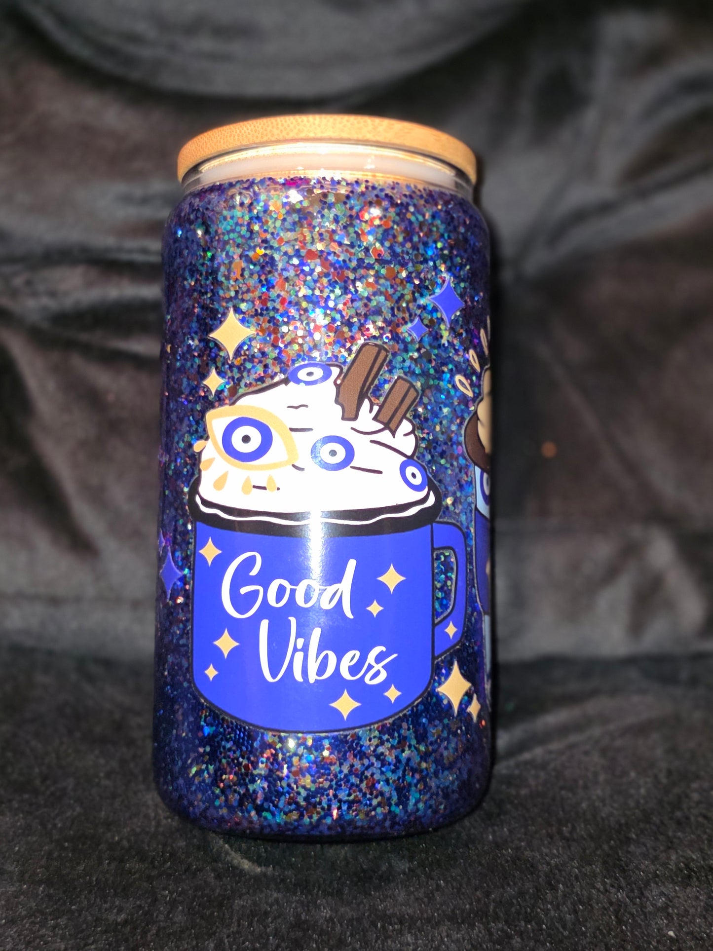 Good Vibes Eye 16oz Glass Tumbler