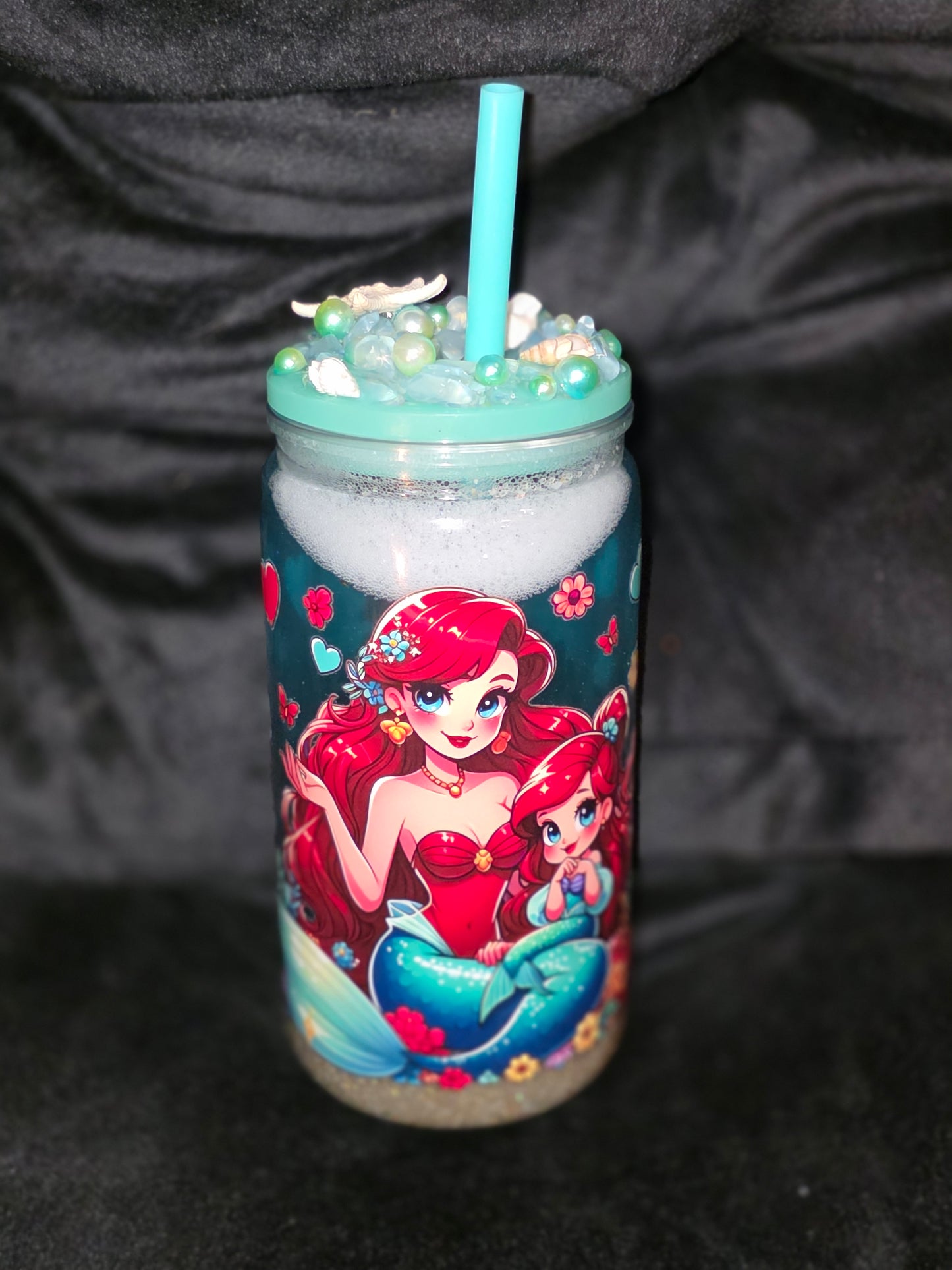 Red Hair Mermaid Beach Tumbler