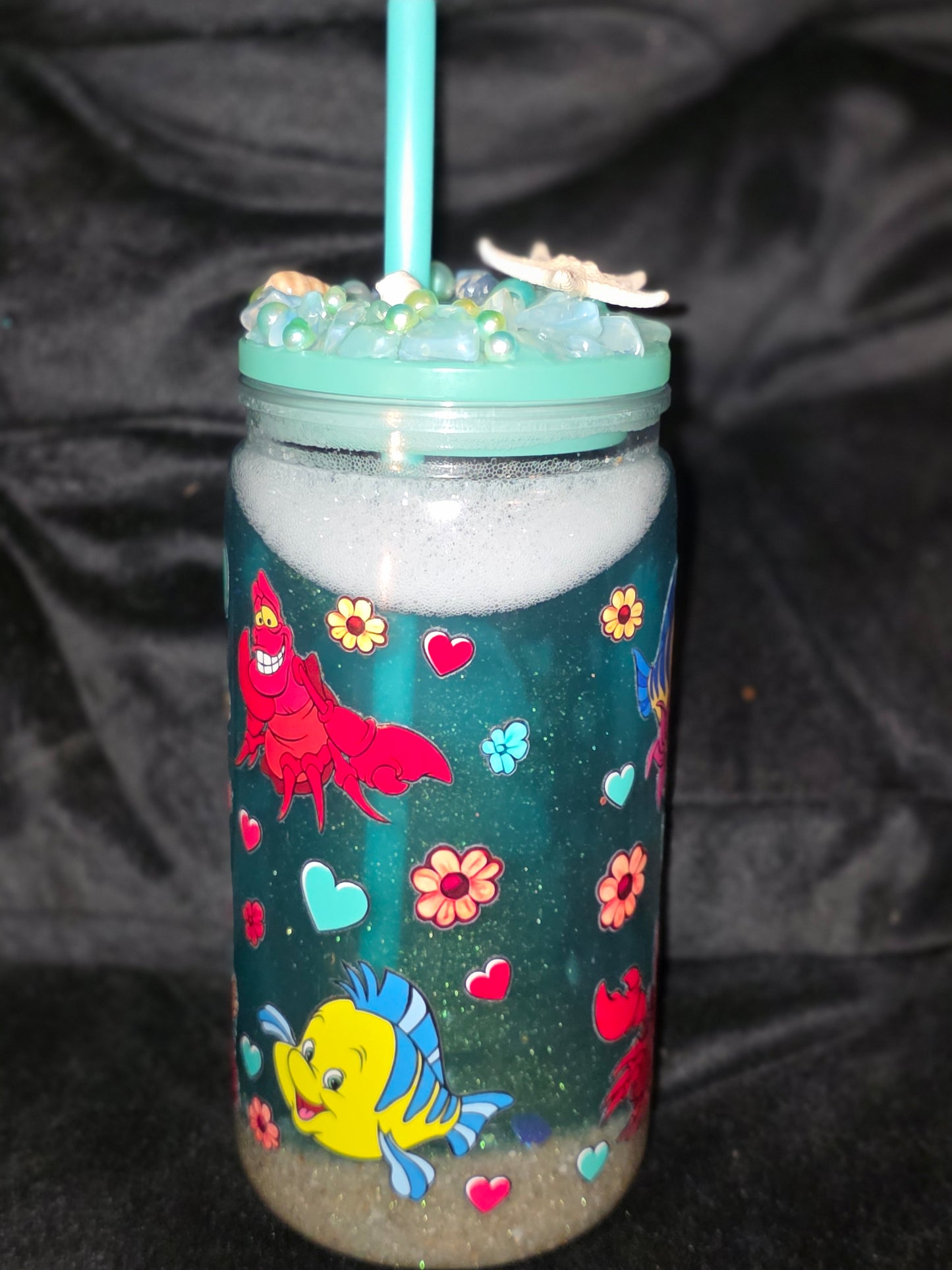 Red Hair Mermaid Beach Tumbler