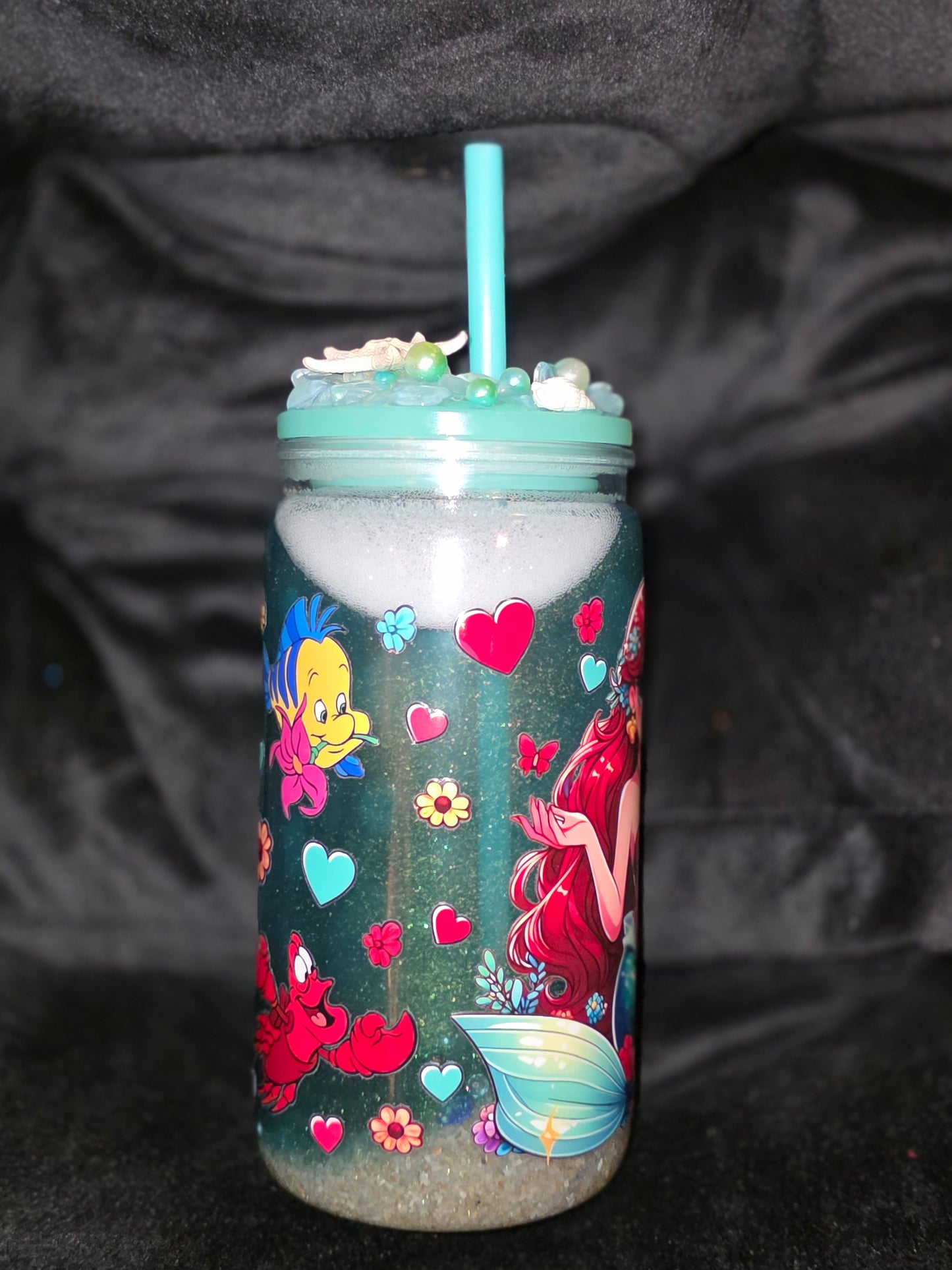 Red Hair Mermaid Beach Tumbler