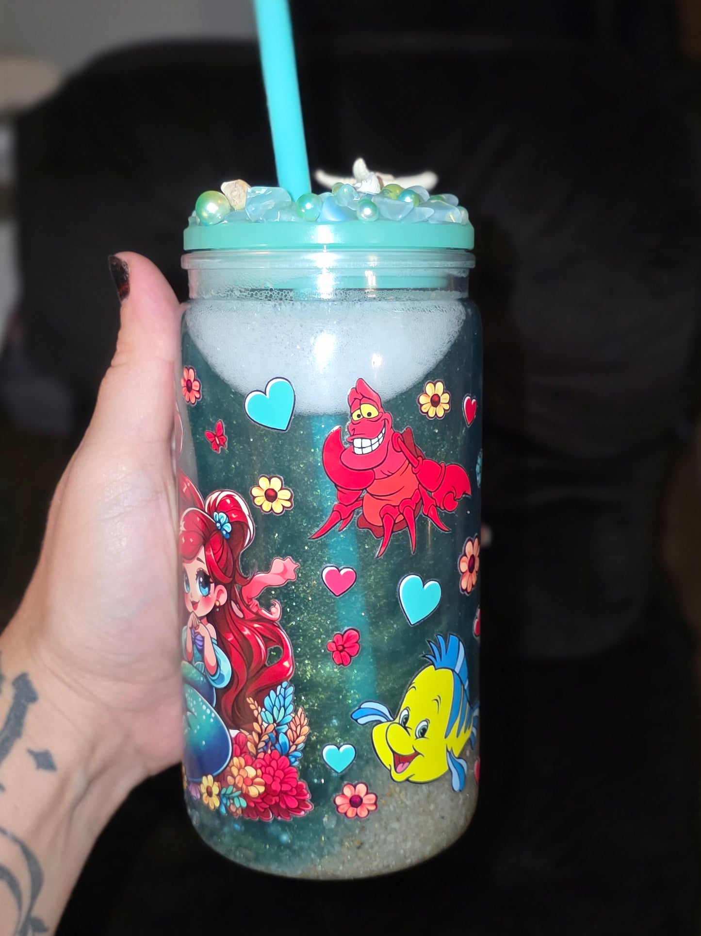 Red Hair Mermaid Beach Tumbler