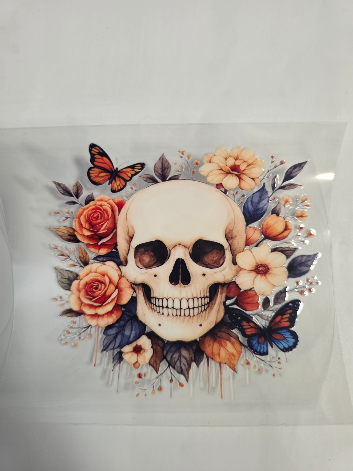 #12 skulls flowers butterflies