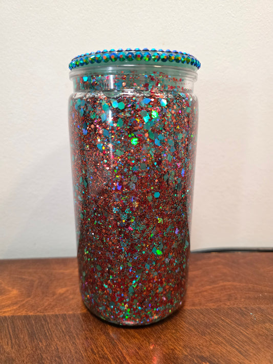 Rust and Turquoise glitter