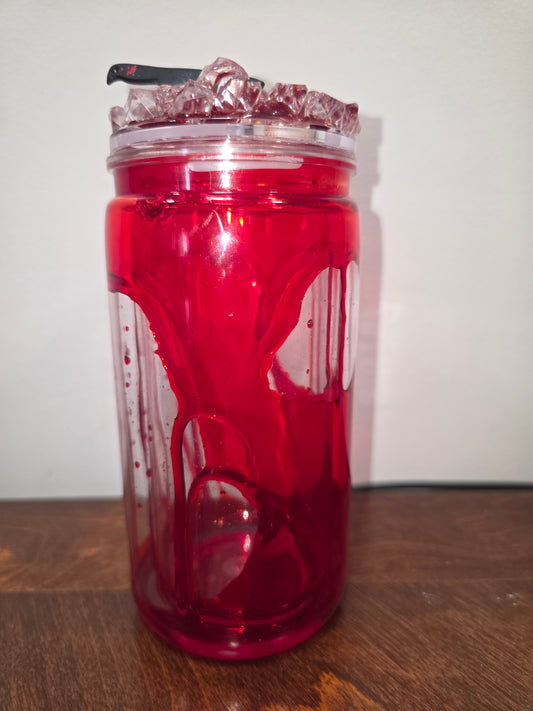 Blood drip horror tumbler