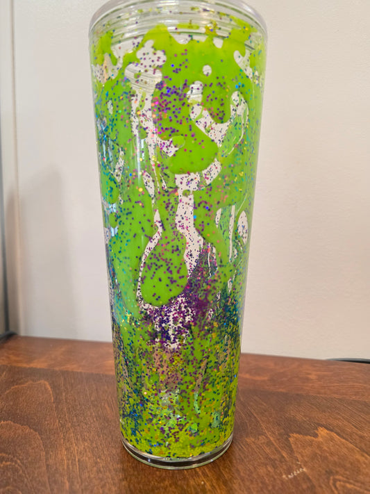 Green lava with blue shift glitter