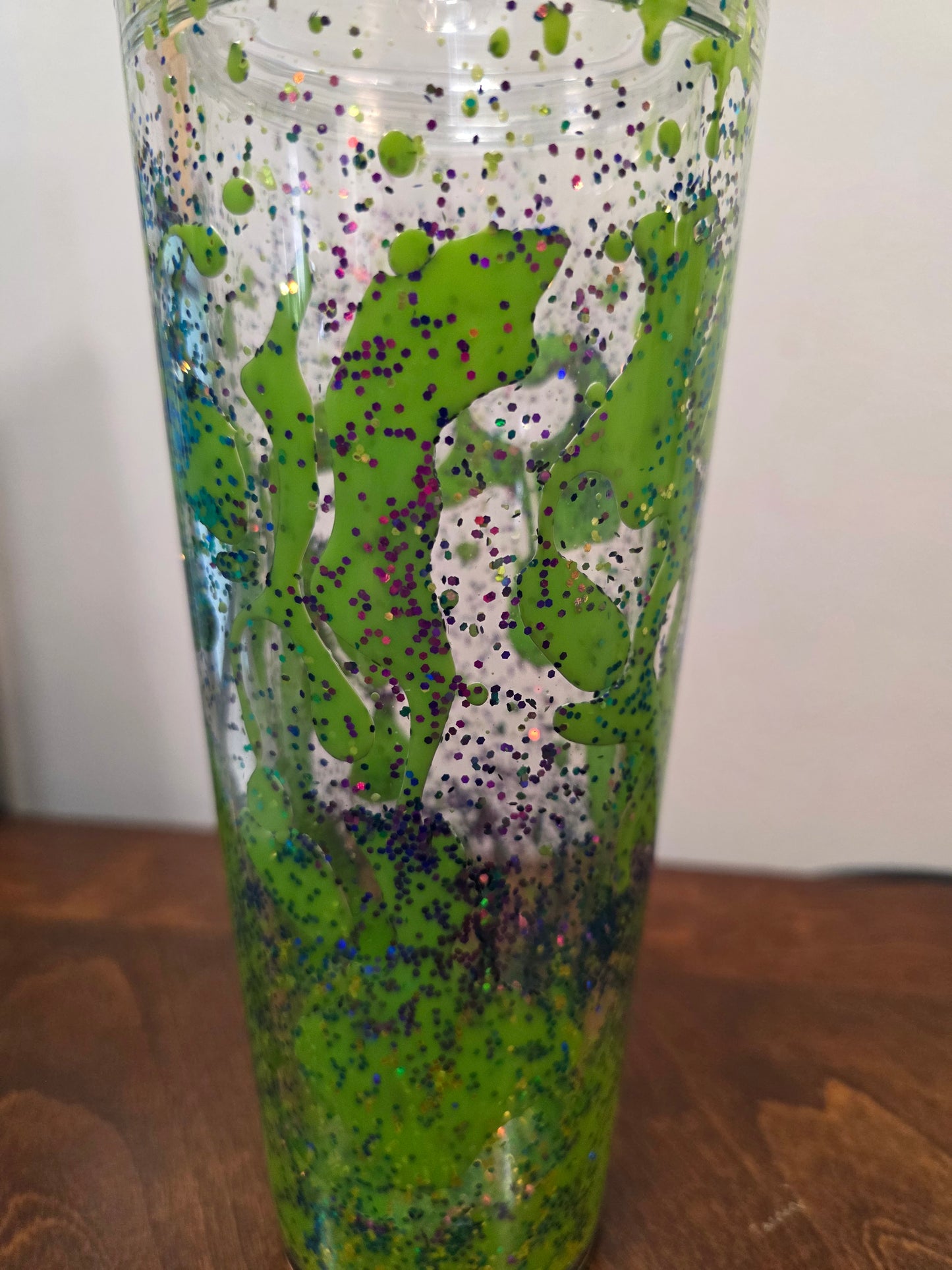 Green lava with blue shift glitter