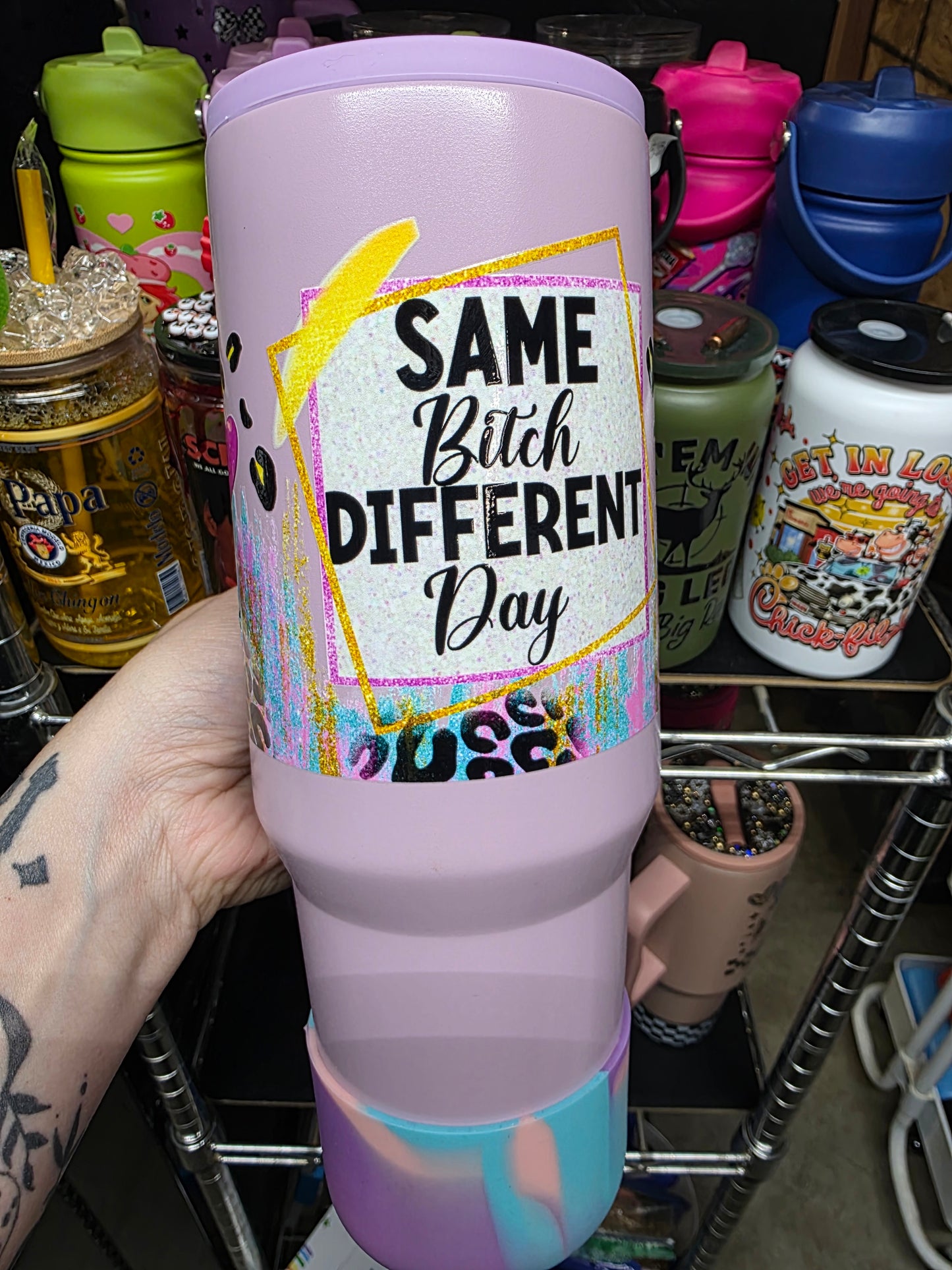Same B 40oz stainless tumbler w/ lid and boot