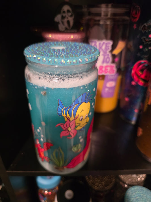 Rhinestone lid