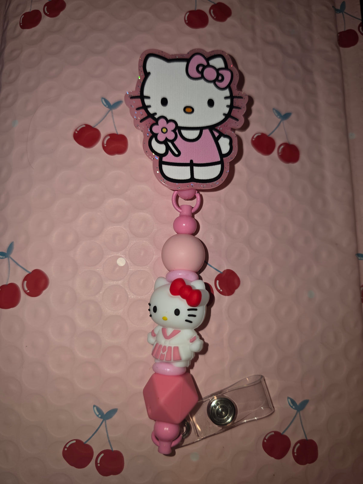 Hk beaded retractable badge reel