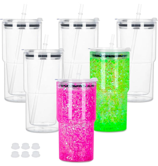 18oz snowglobe tumbler